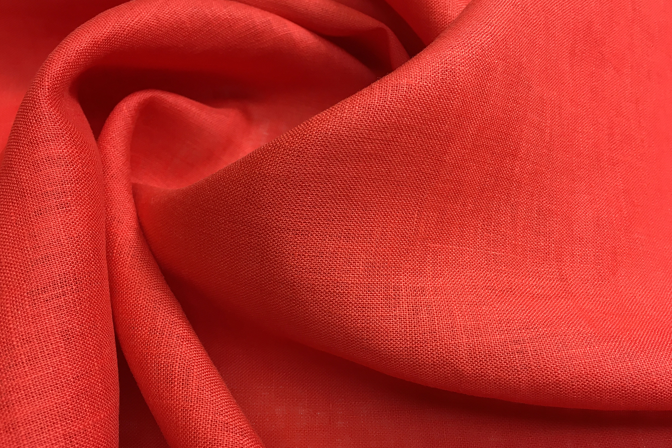 Feinleinen - mohnrot