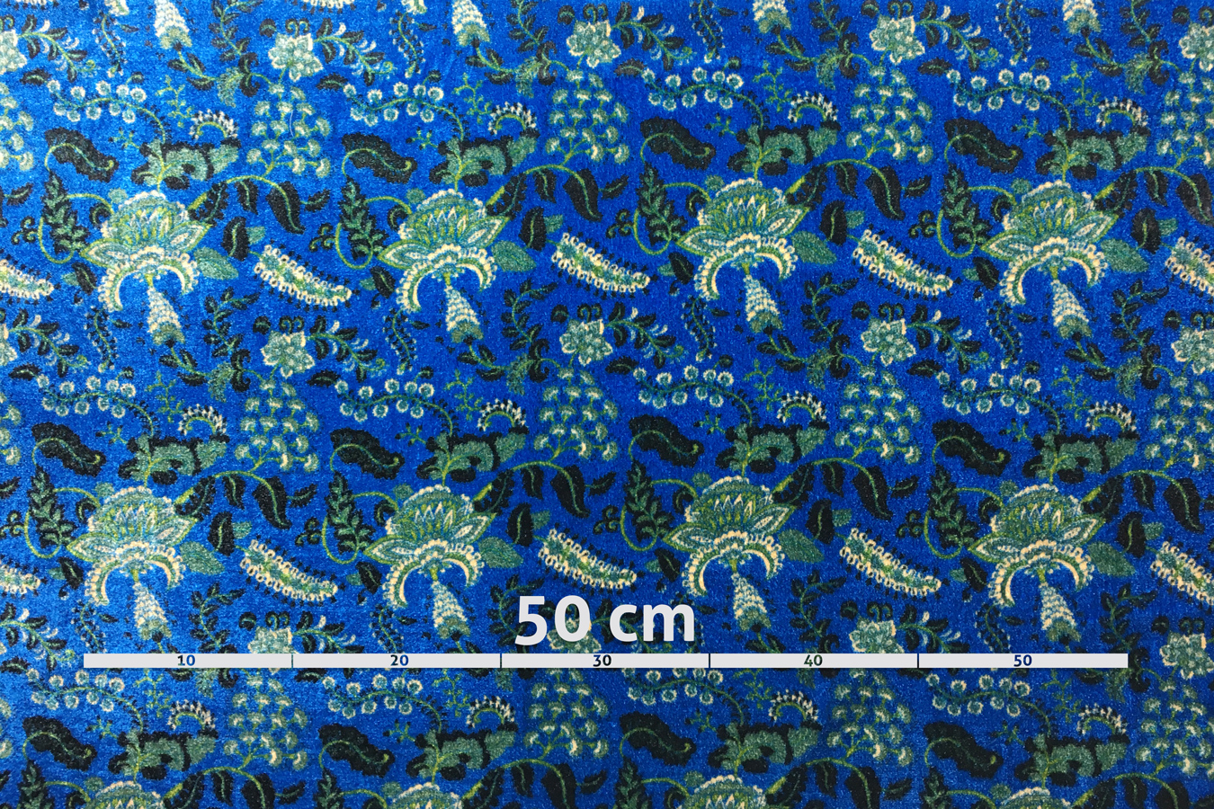 Seidensamt - persischer Blumendruck