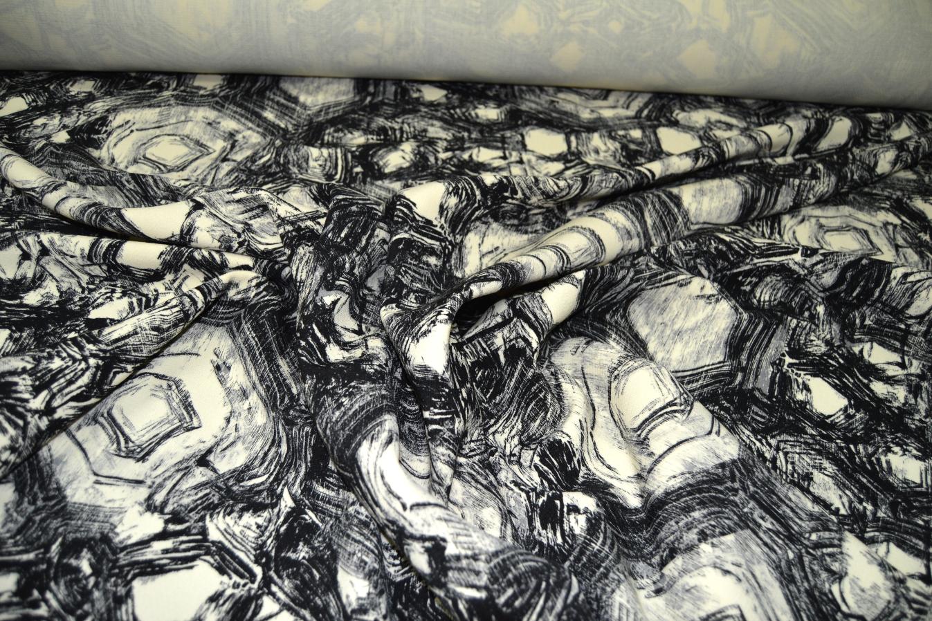 Schurwolle - schwarz-wollweiß