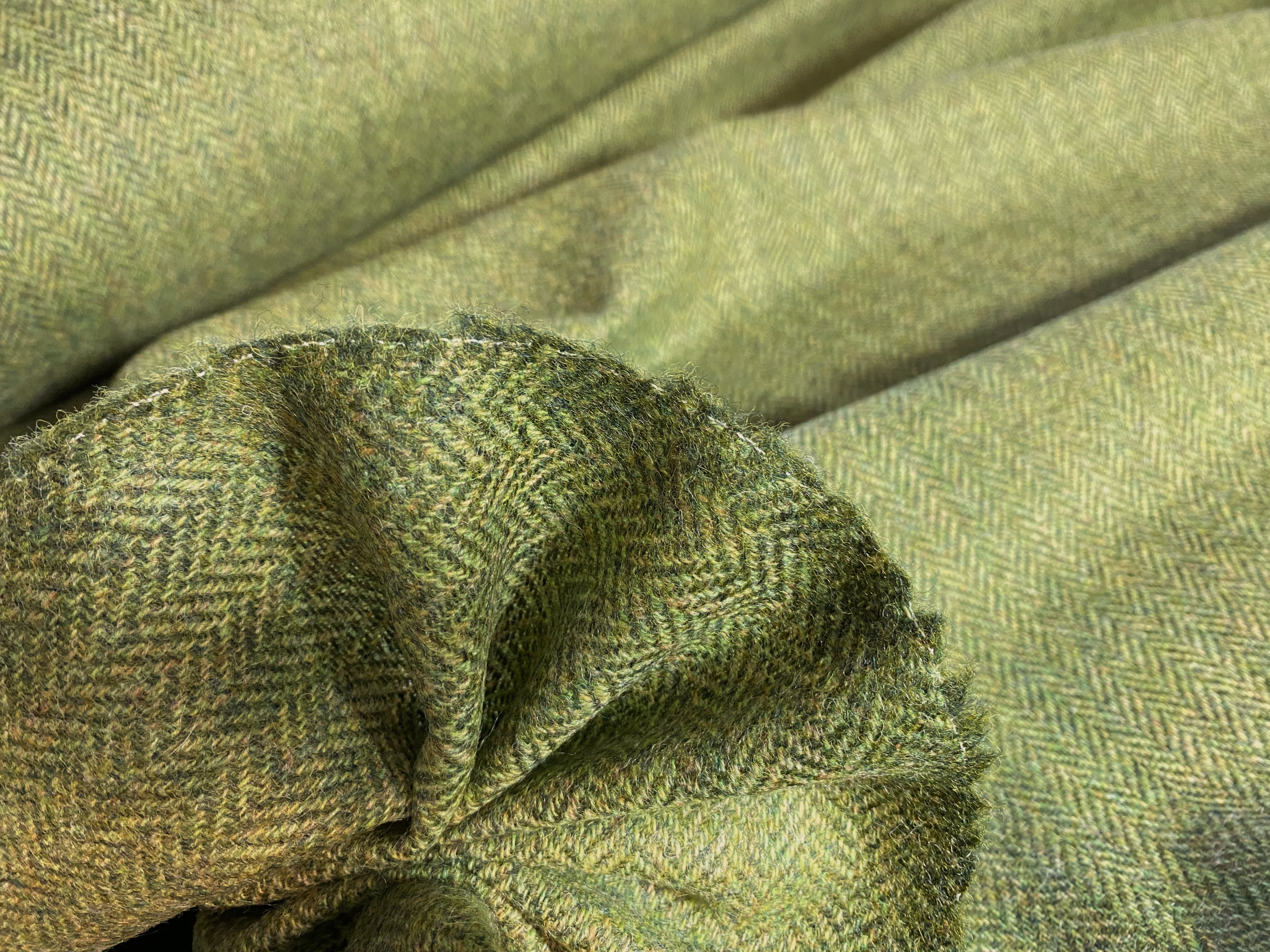 Fischgrat grünmeliert