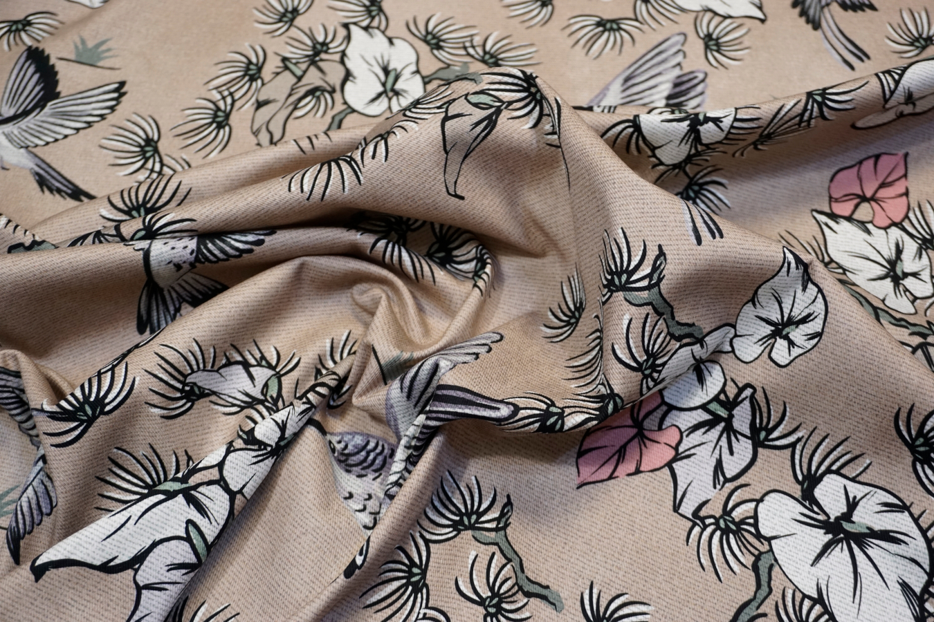 Baumwollstretch - Kolibris