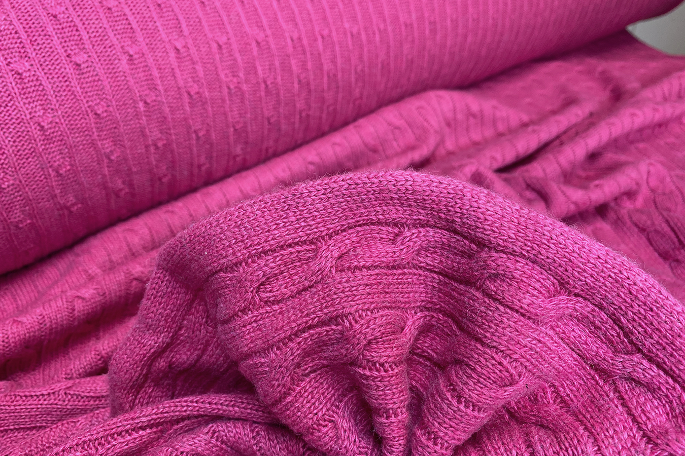 Zopfmusterstrickware - pink