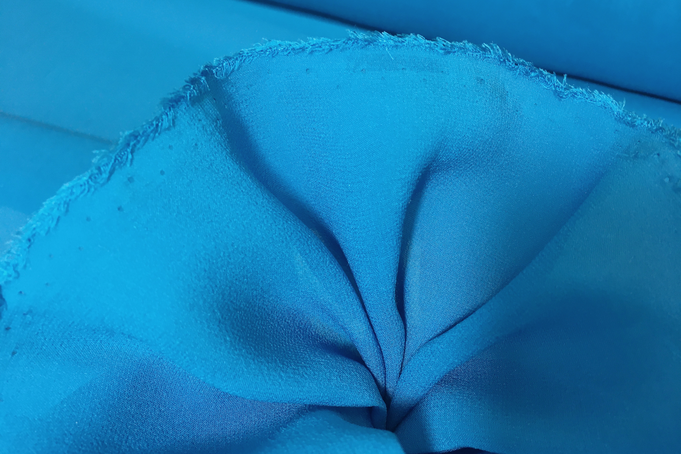 Seidengeorgette- türkisblau