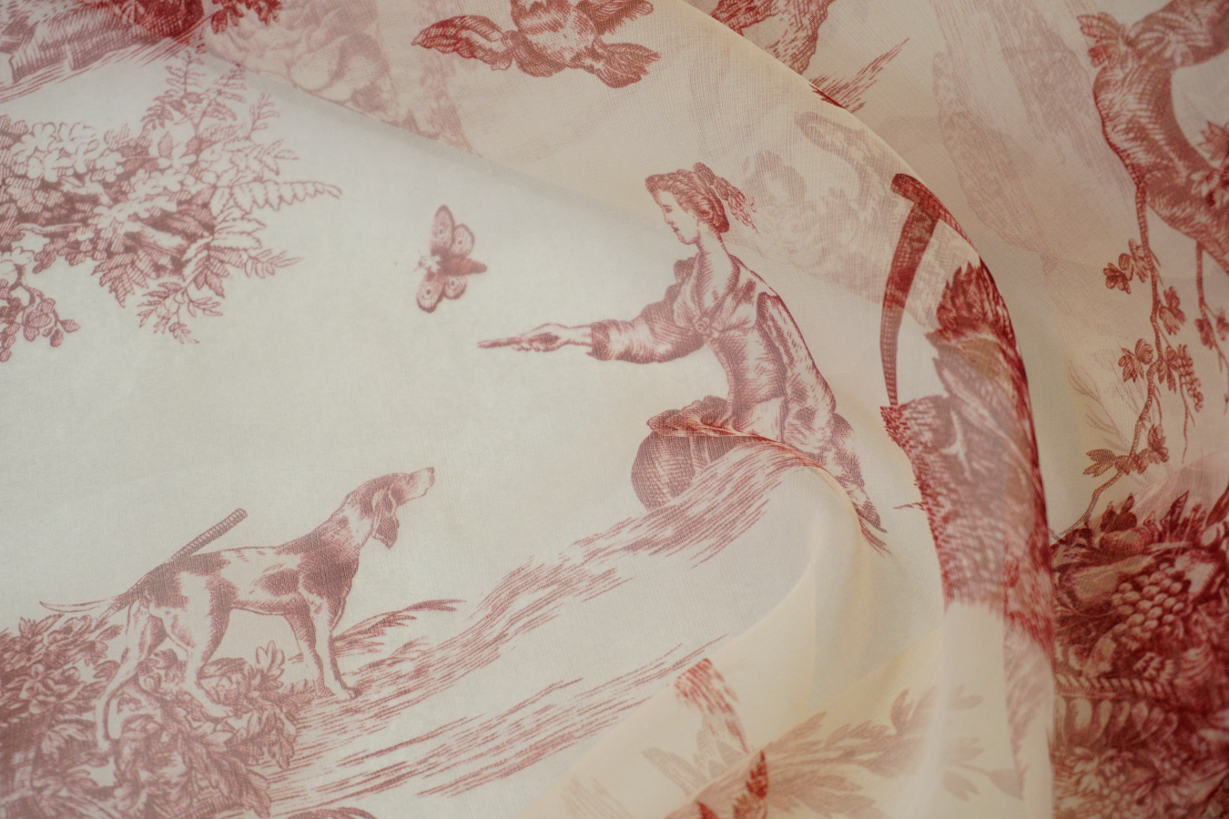 Seidenorganza - Toile de Jouy