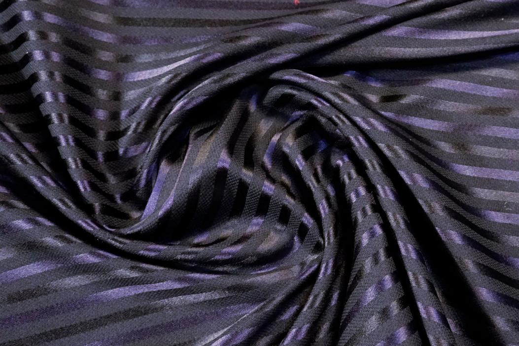 Schurwolljacquard - schwarz/blau