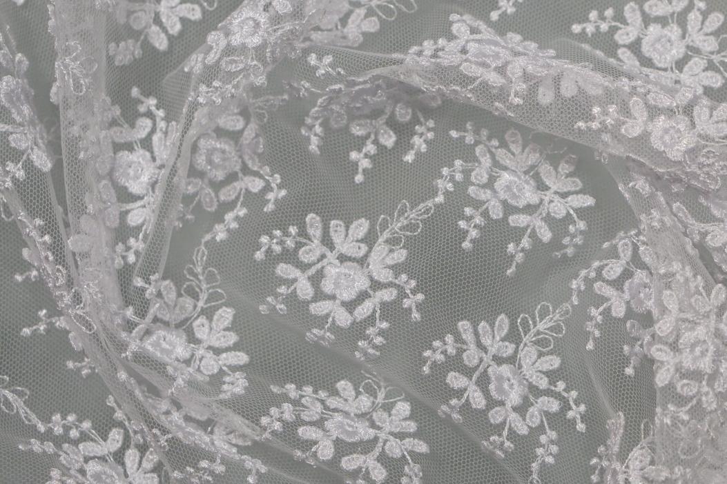 florale Spitze - weiß