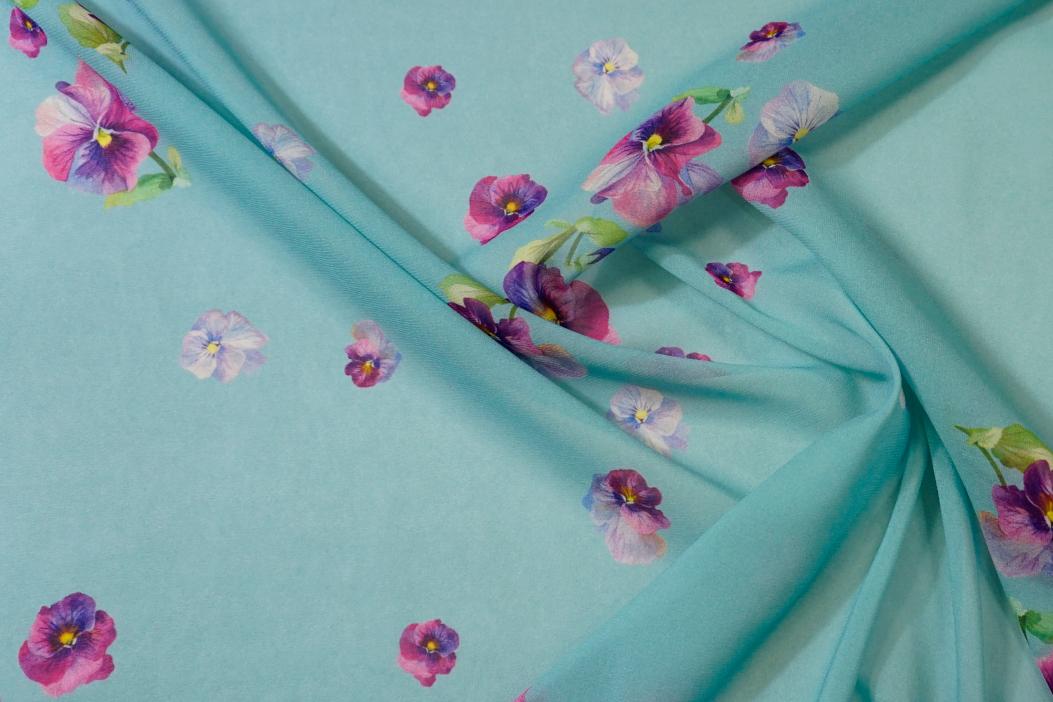 Seidenchiffon - Stiefmütterchen