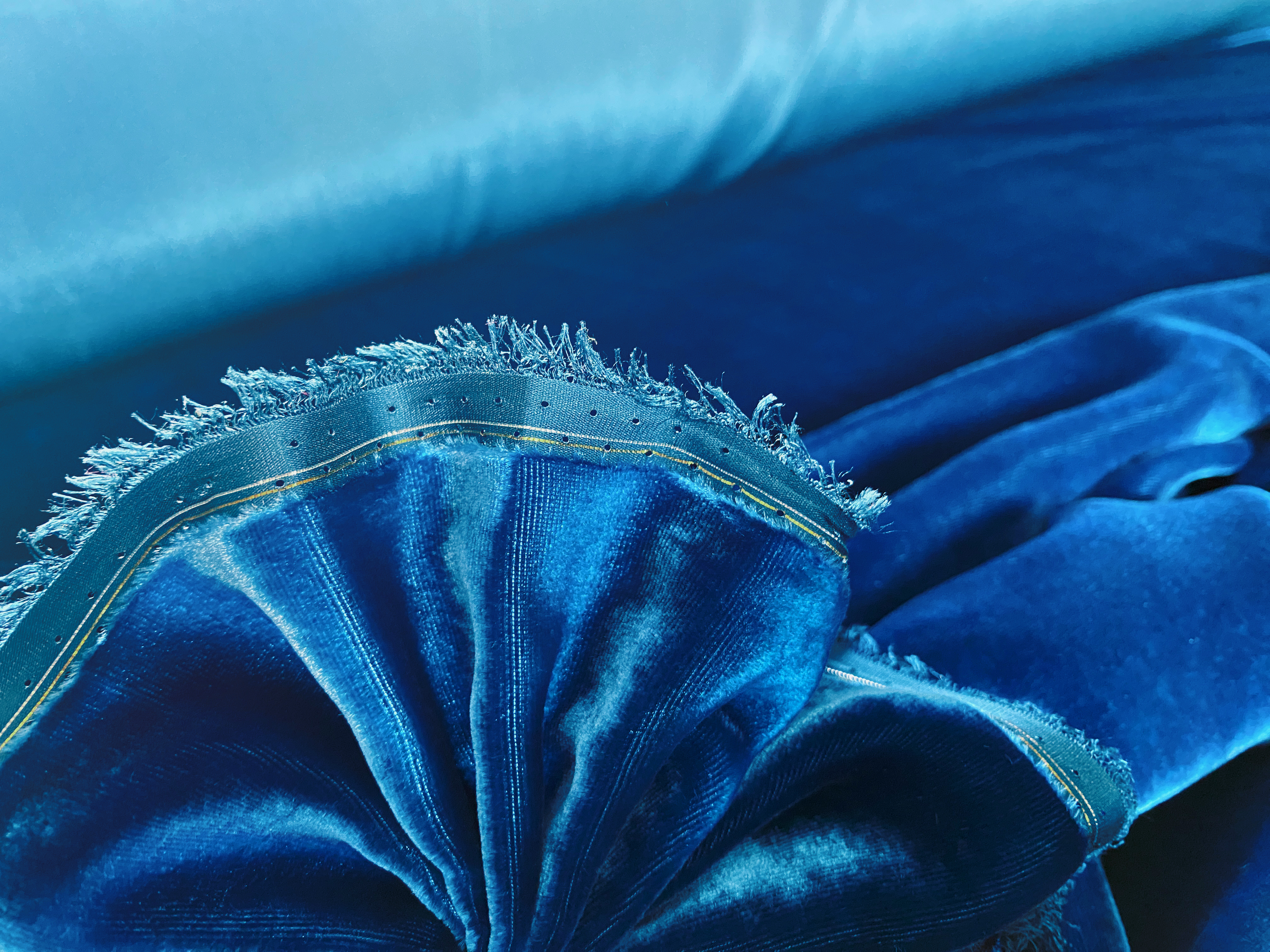 Seidensamt weiches blau