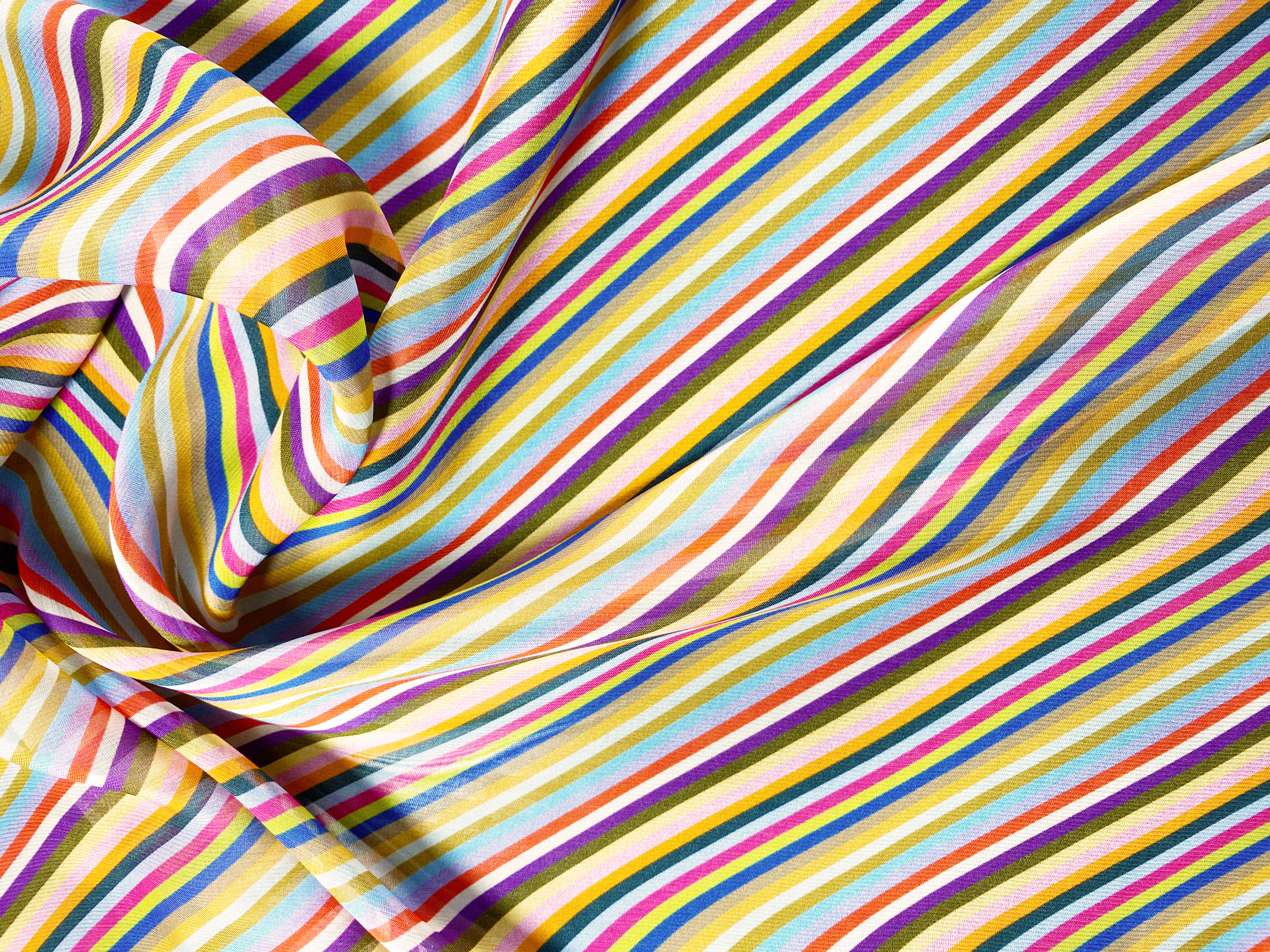 Chiffon bunte Schrägstreifen