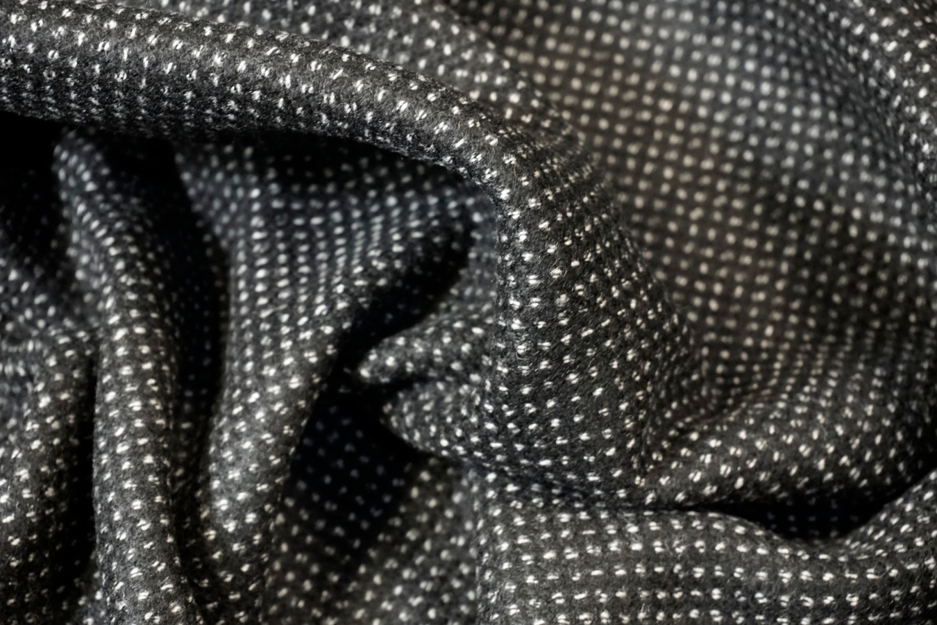 Kaschmir-Doppelgewebe schwarz/weiß