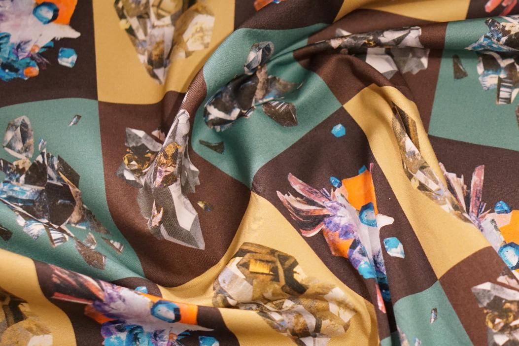 Baumwollstretch - Edelsteine