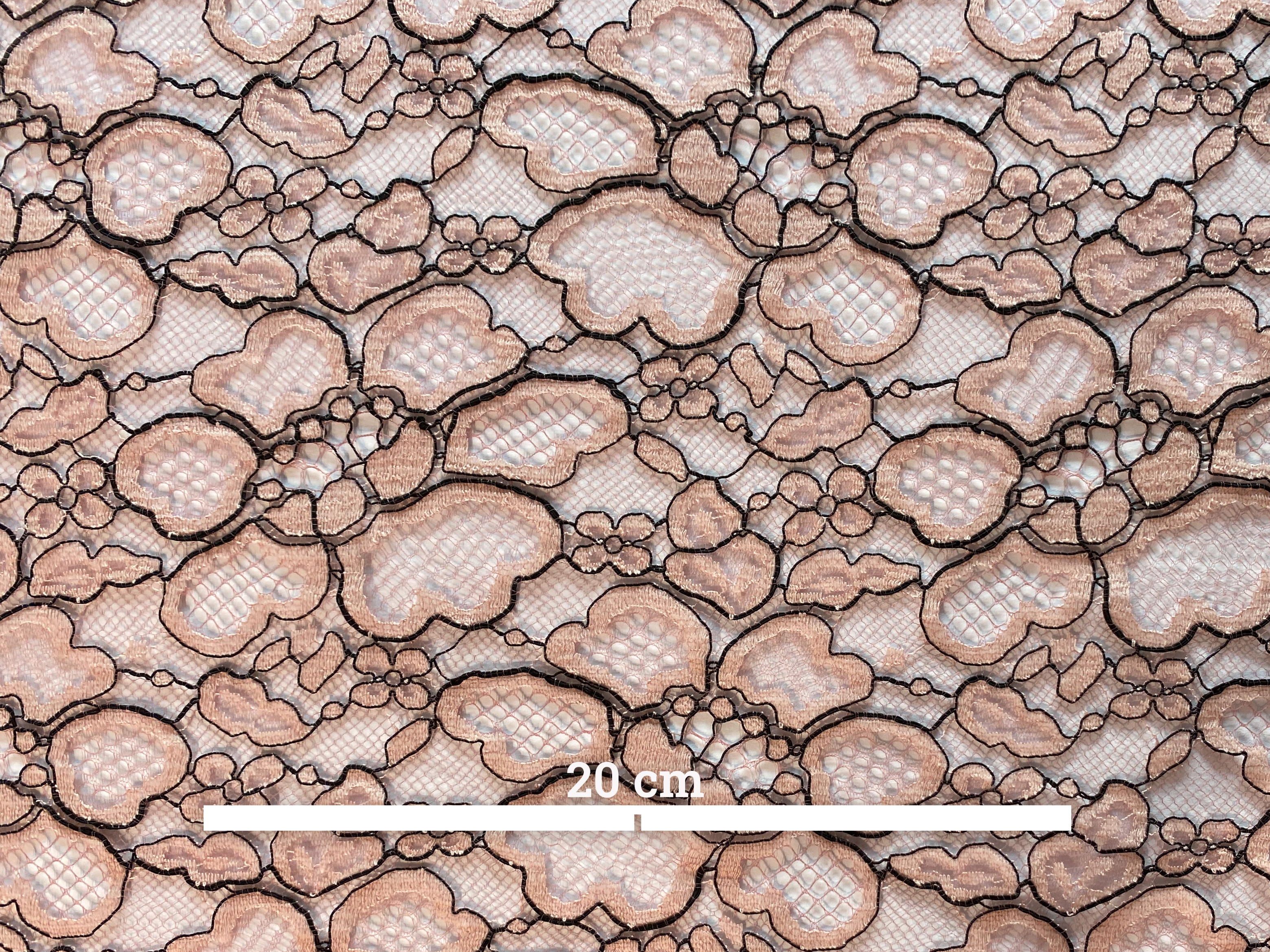 zweifarbige Spitze rosa-schwarz