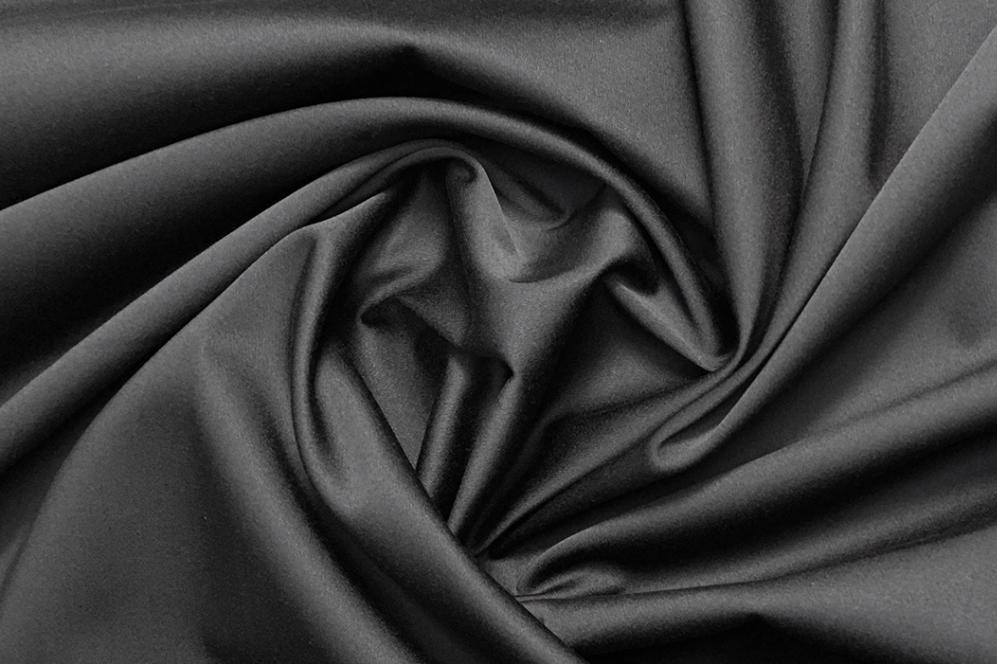 Baumwollsatin - schwarz
