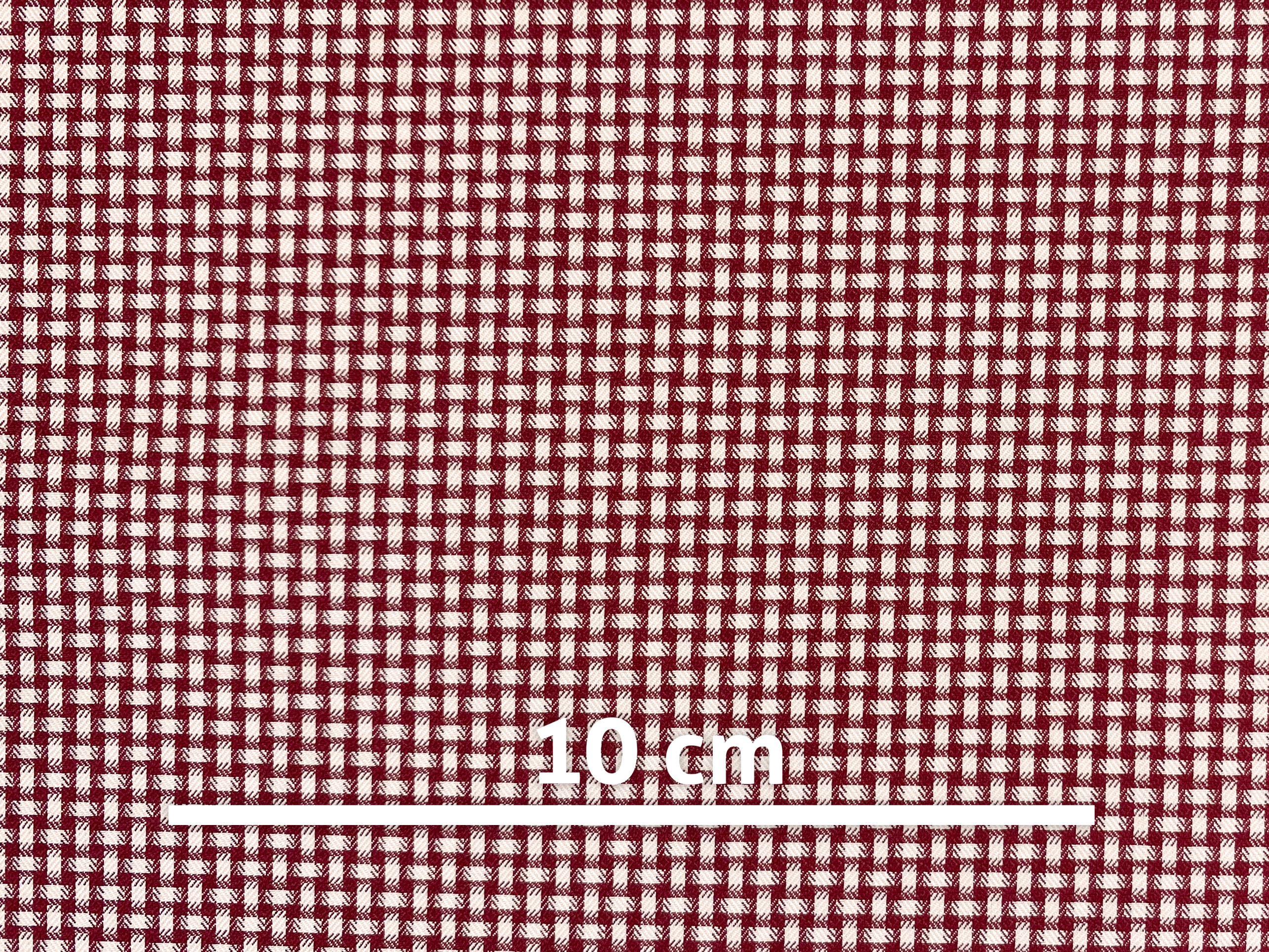 Baumwolle Flechtmuster dunkelrot-creme