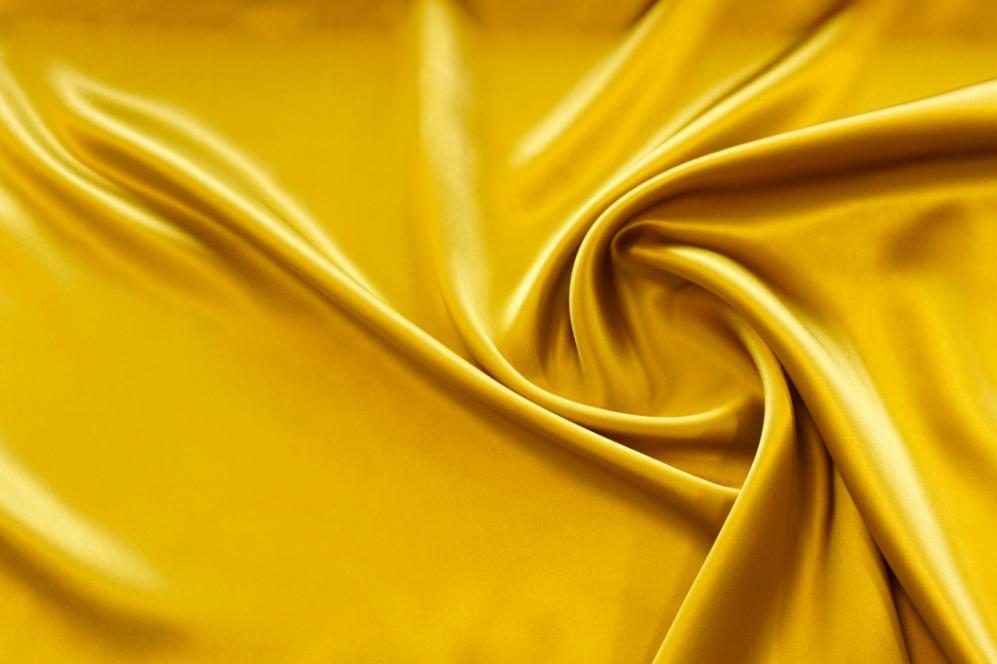 Seidensatin - metallic-grüngold