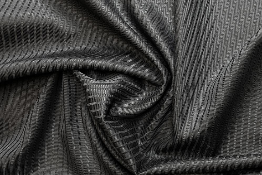 Baumwolle - Fischgrat, schwarz