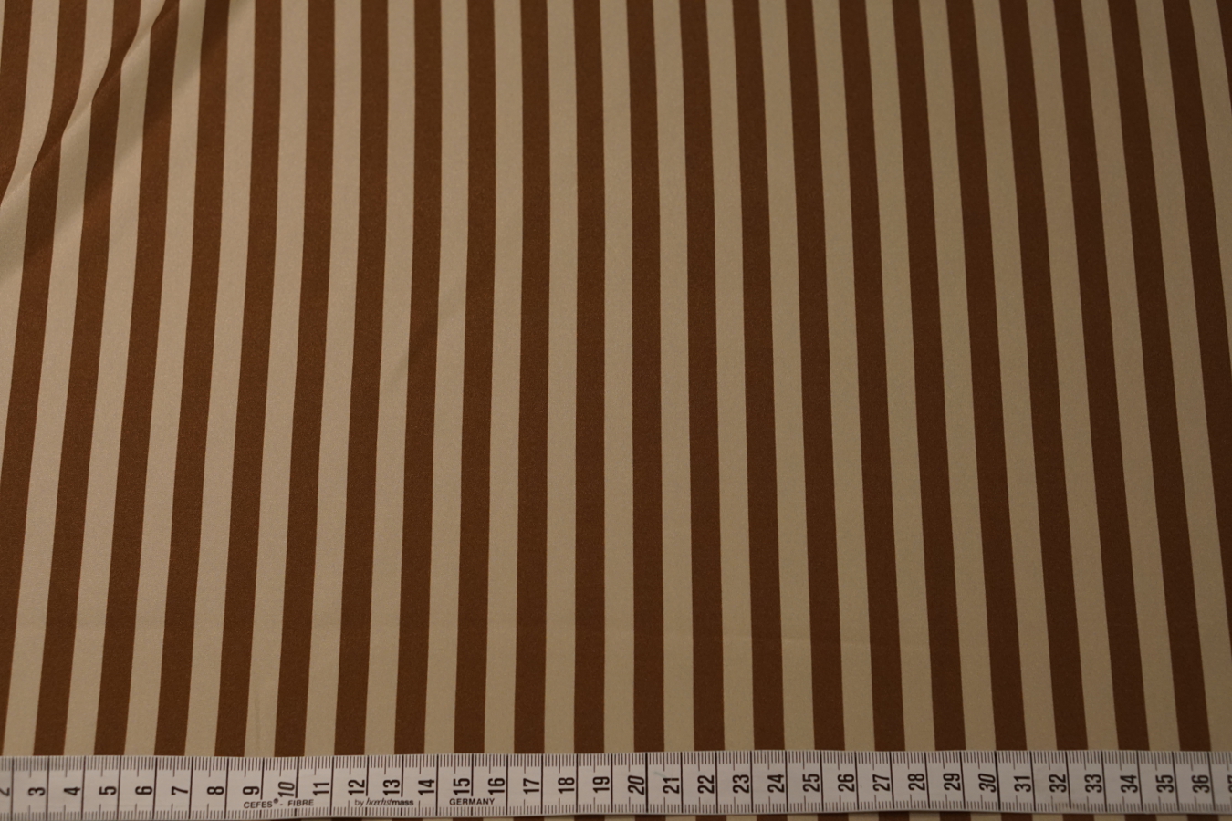 Seidenstretch - Streifen in braun