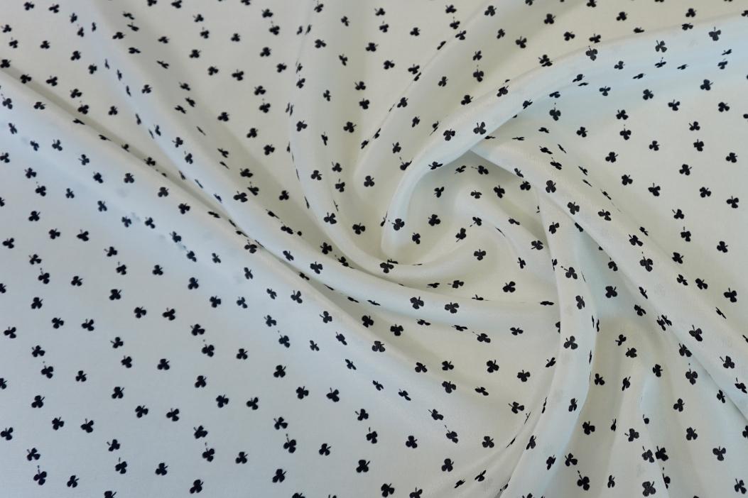 Seidencrêpe - Kleeblätter