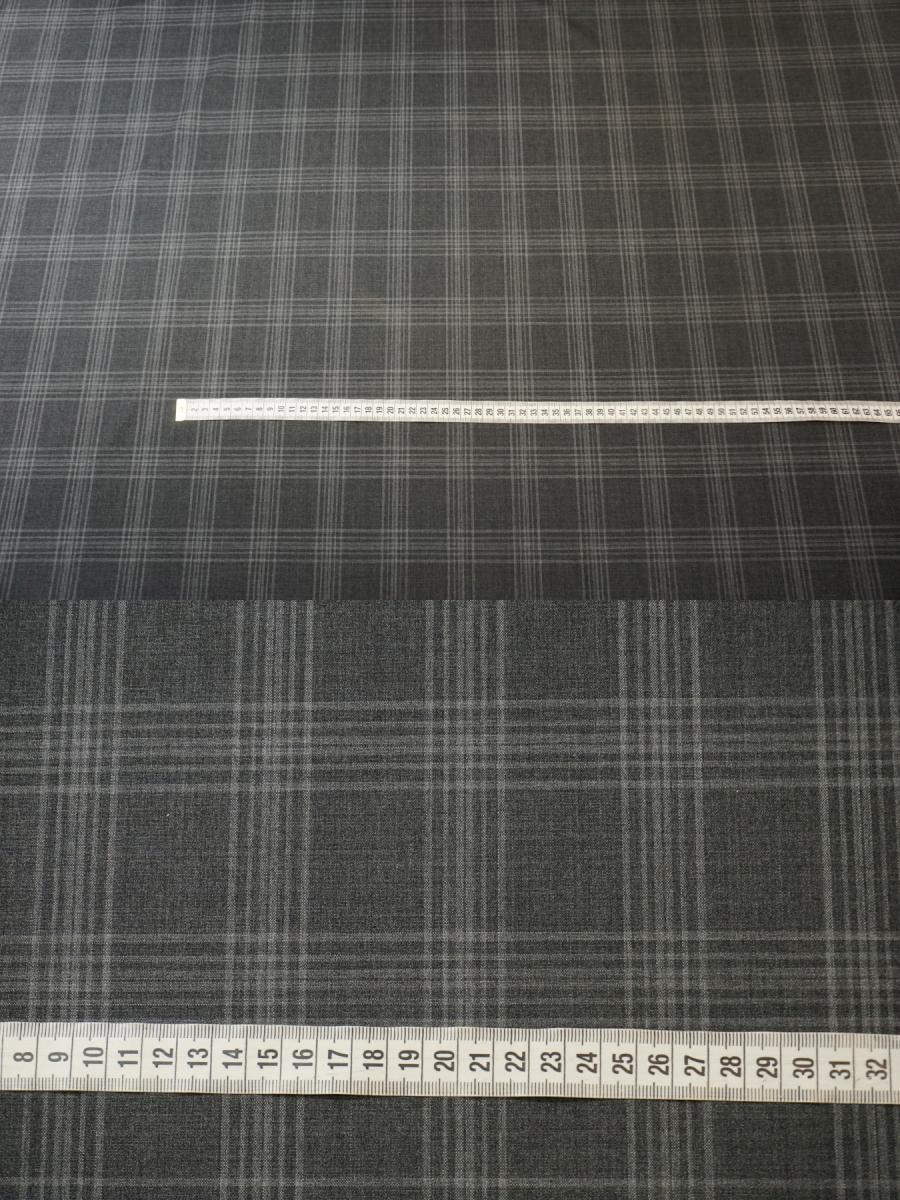 Schurwolle - Überkaro Grautöne