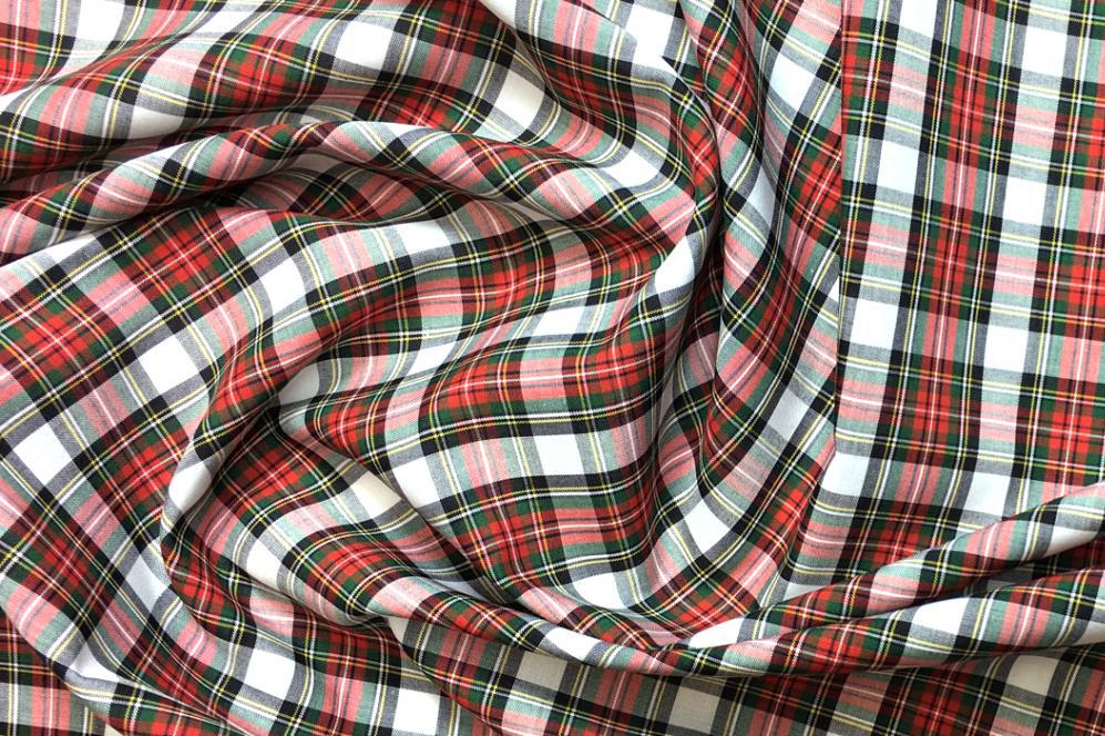 Baumwolle - Karo, weiß/bunt