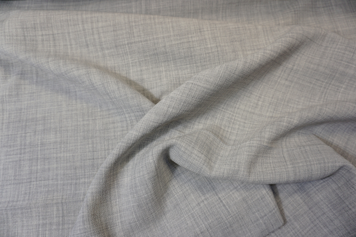 Schurwolle - Doppellagig, lichtgrau