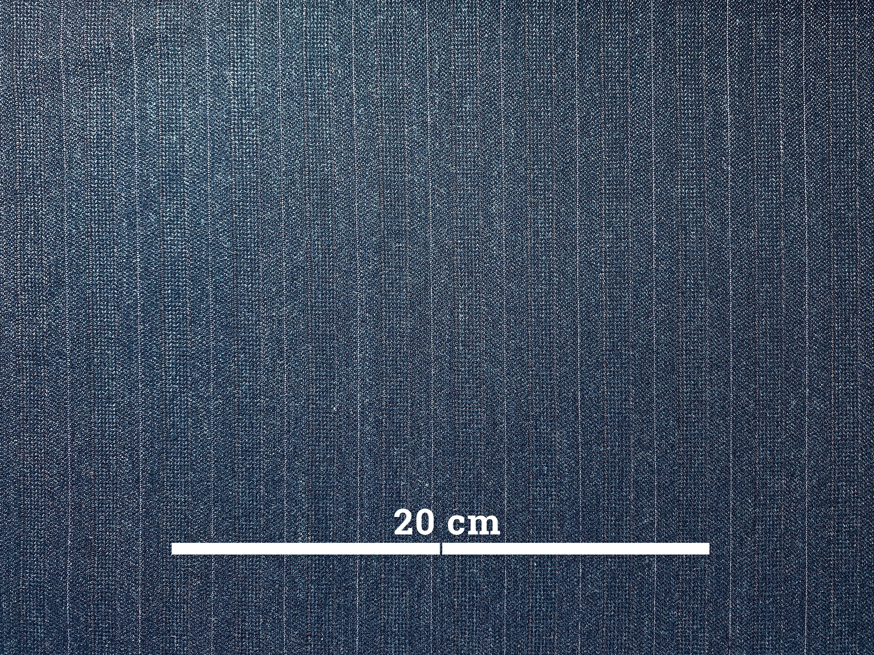 Schurwolle Dormeuil dunkelblau gestreift