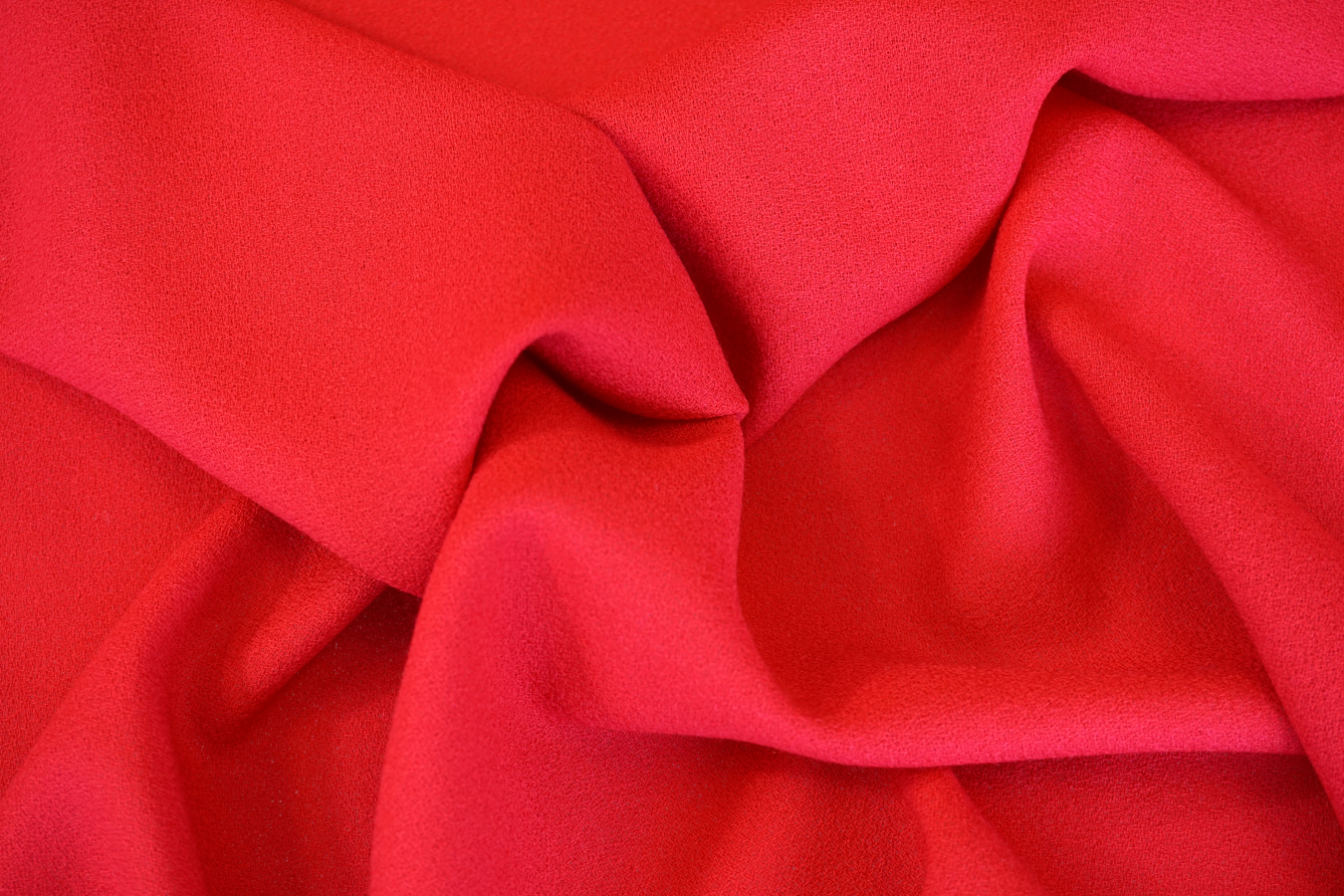 Schurwollcrêpe - mattrot