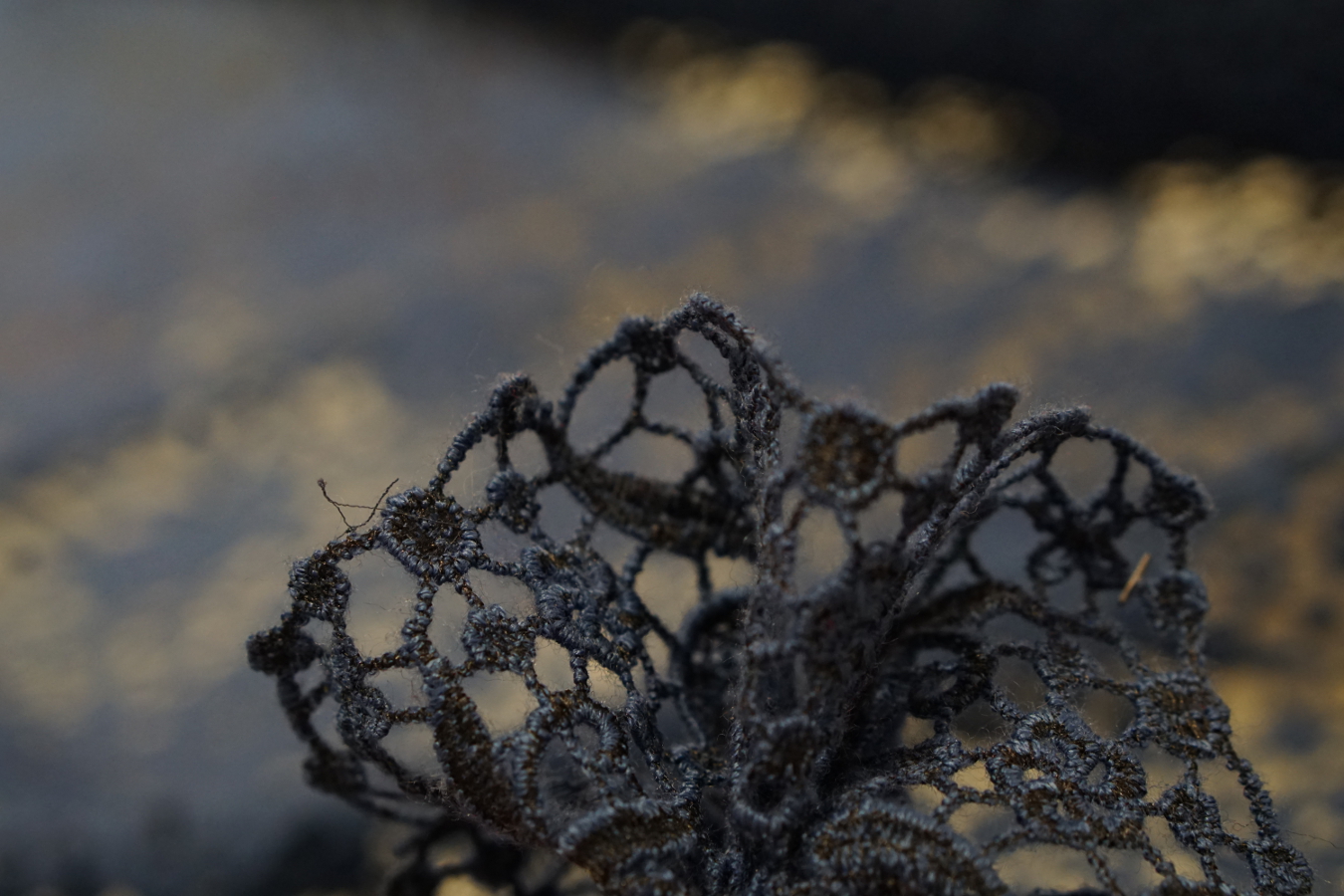 Schurwolle - Spachtelspitze