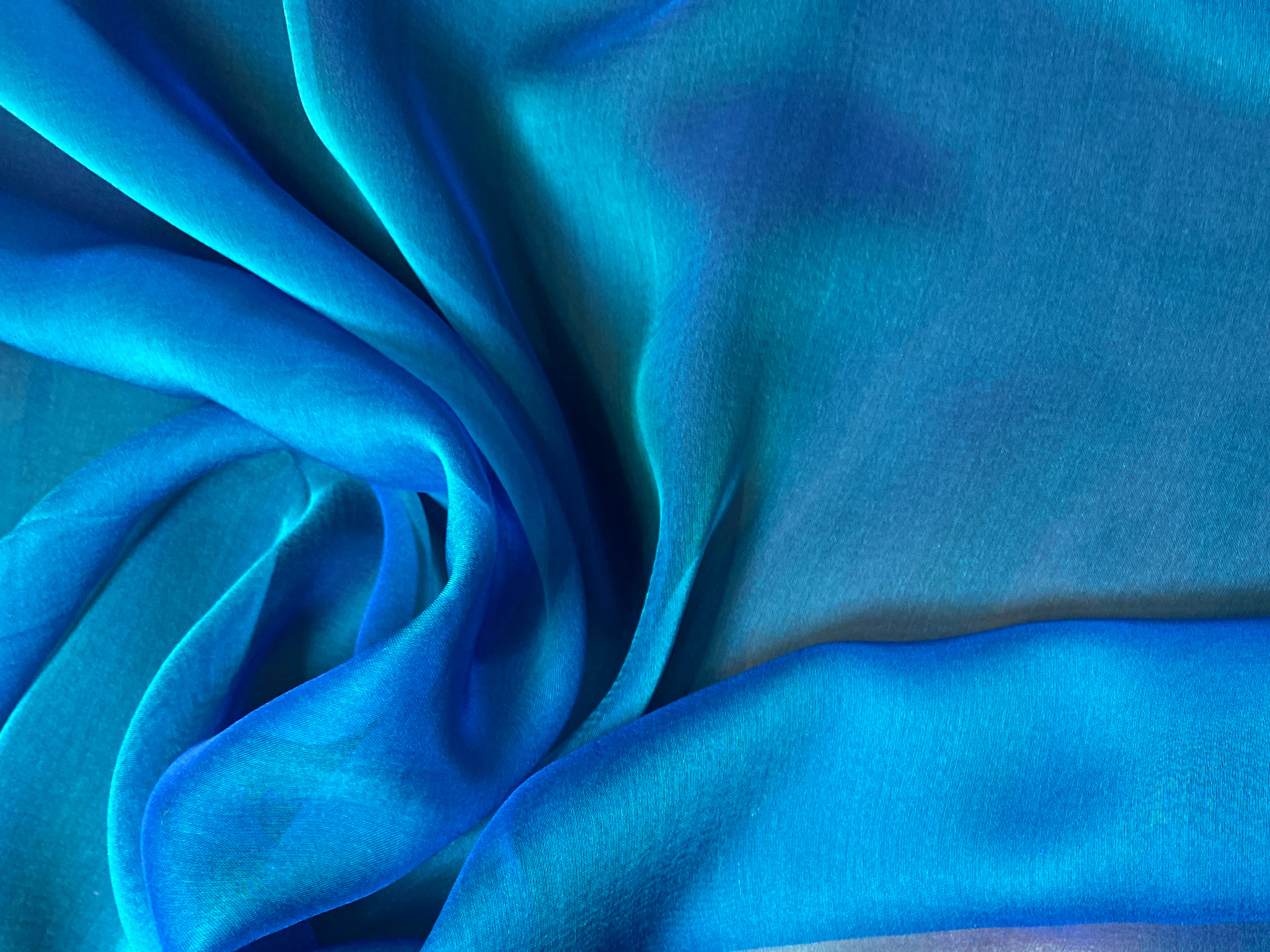 changierender Chiffon türkis-blau