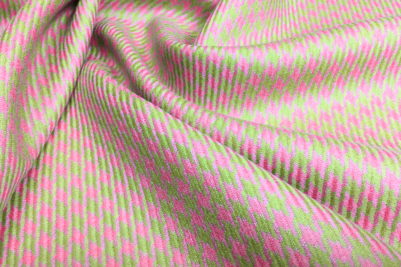 Hahnentritt - rosa-grün