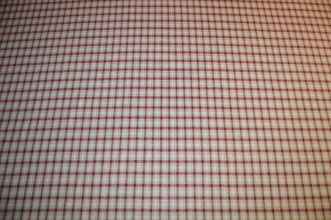 Bouretteseide creme-rot kariert