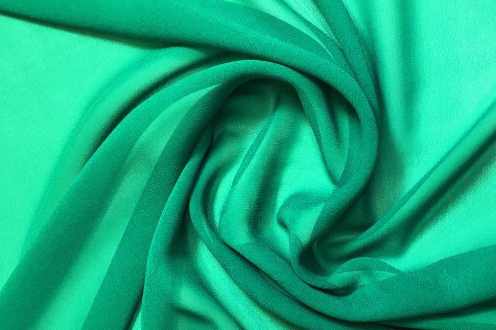 Seidengeorgette - smaragdgrün
