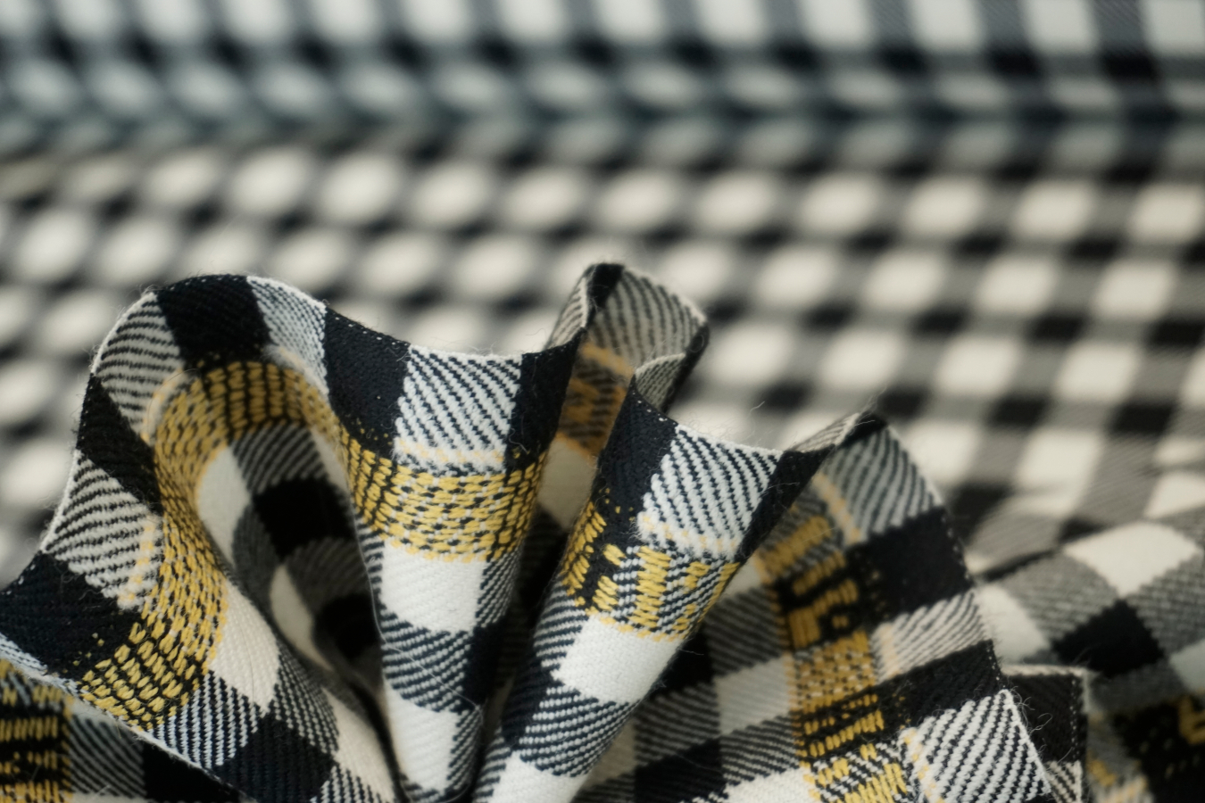 Schurwolle - Karo
