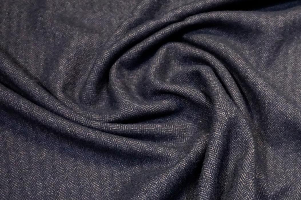 Schurwolle mit Seide - Fischgrät