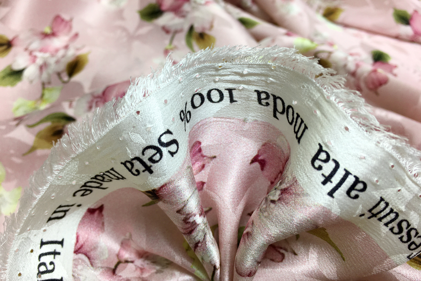 Seidenjacquard - Rosatöne