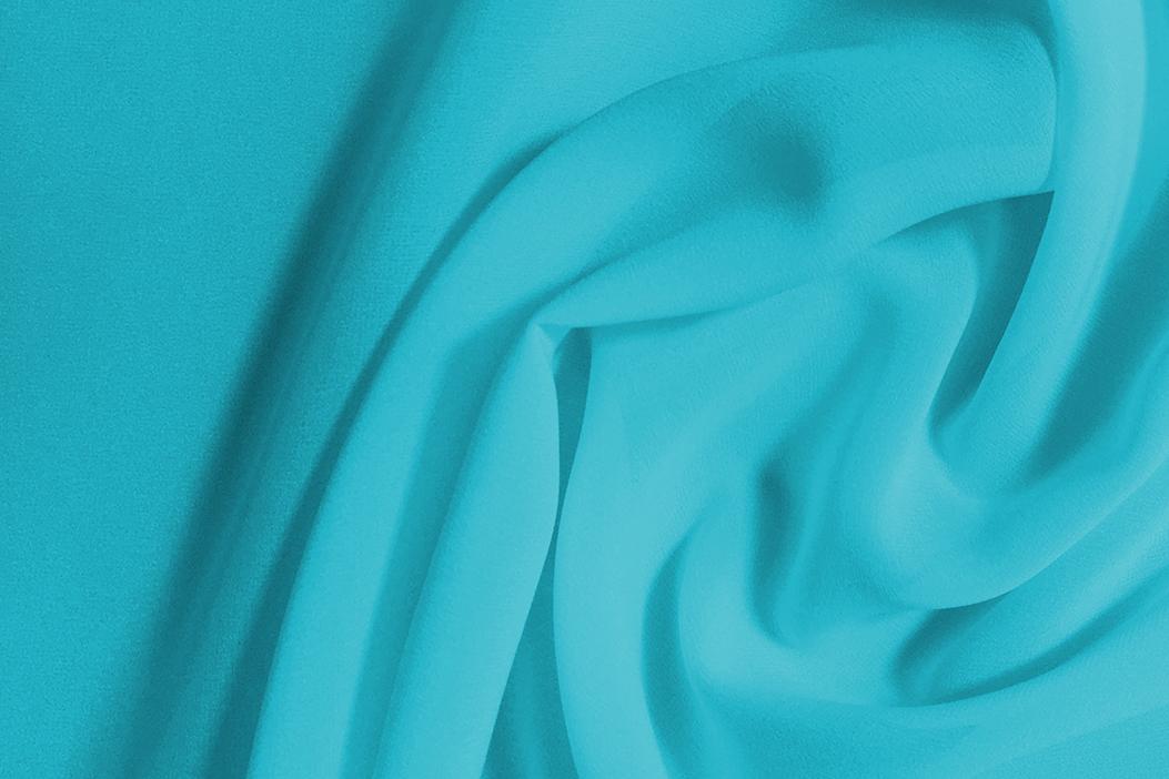 Seiden-Georgette - türkisblau