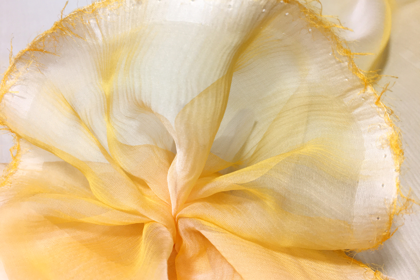 Chiffon gecrinkelt - sonnengelb