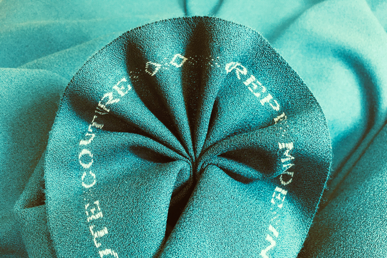 Schurwollcrêpe - petrol