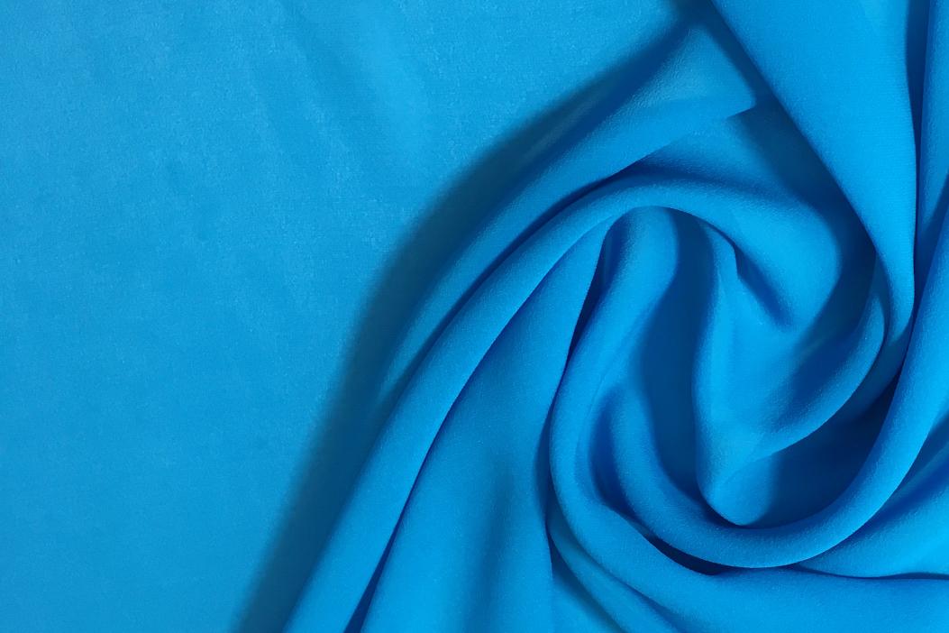 Seidengeorgette- türkisblau