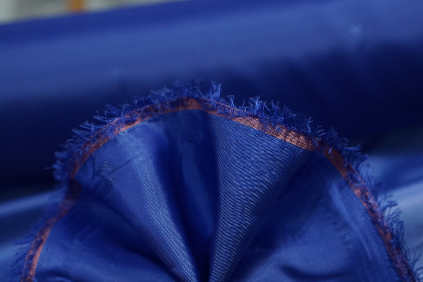 Cupro - Jacquard in mittelblau