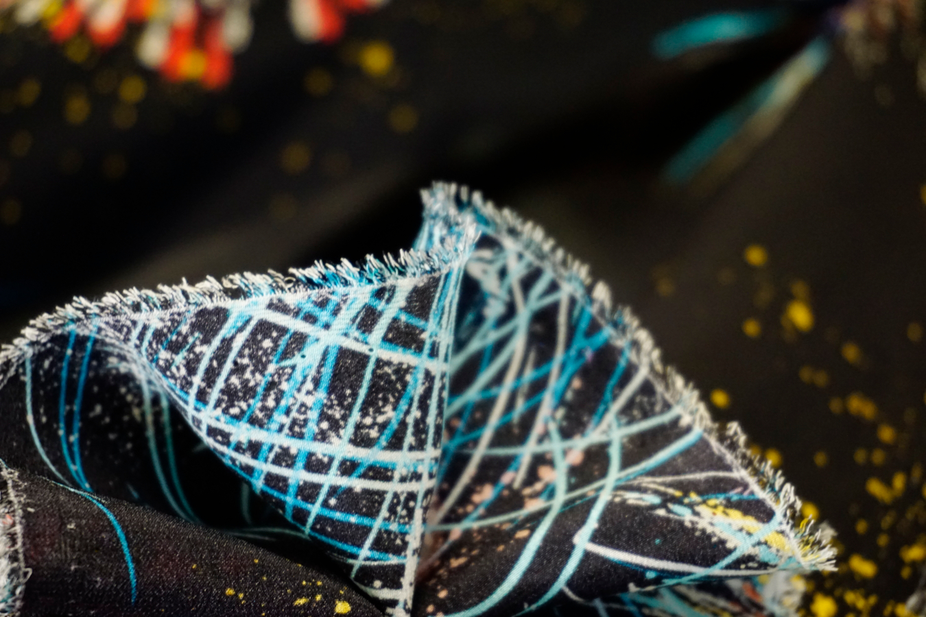 Seidencrêpe - Feuerwerk