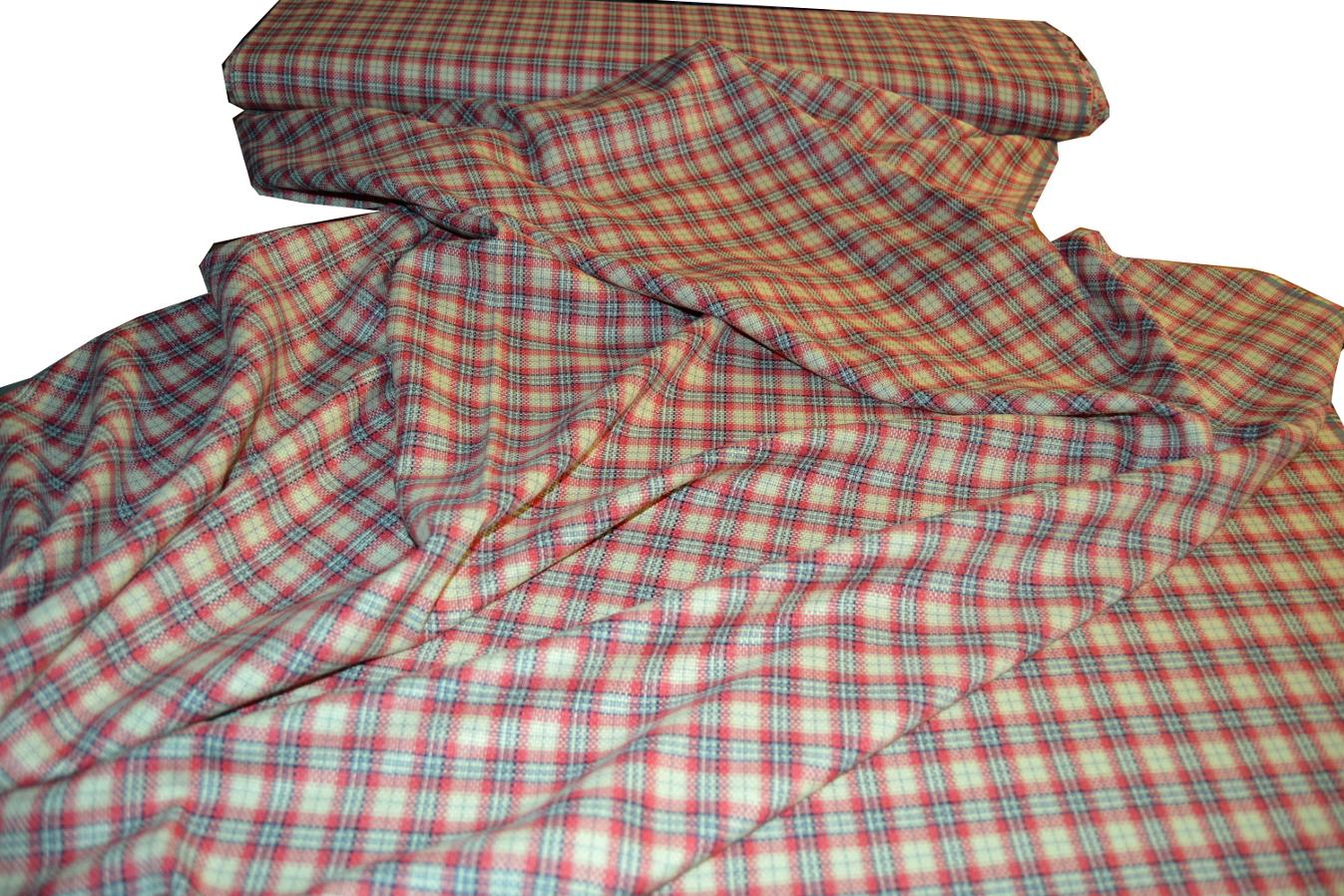 Schurwolle - kariert