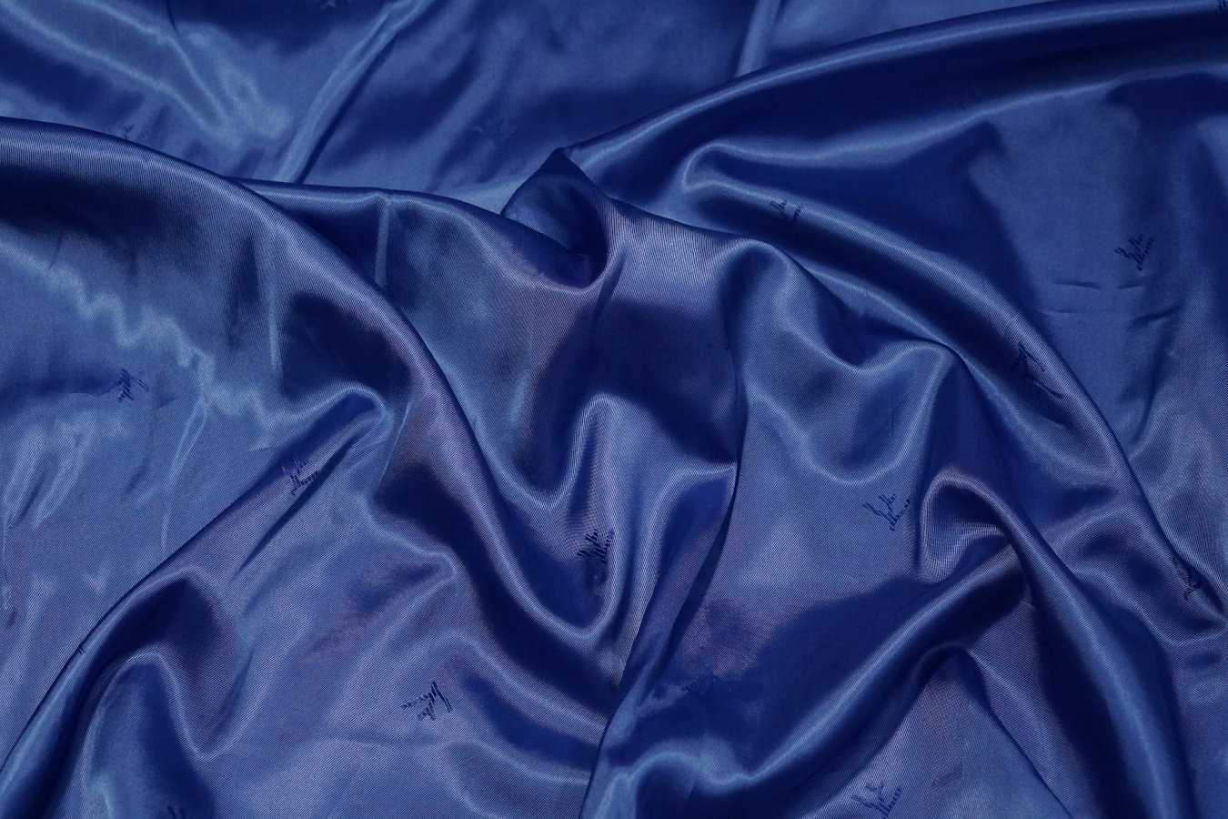 Cupro - Jacquard in mittelblau