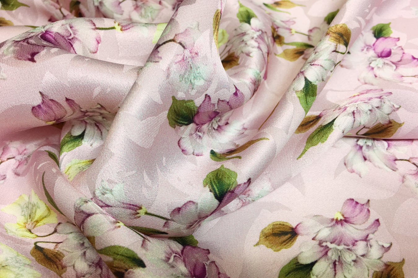 Seidenjacquard - Rosatöne