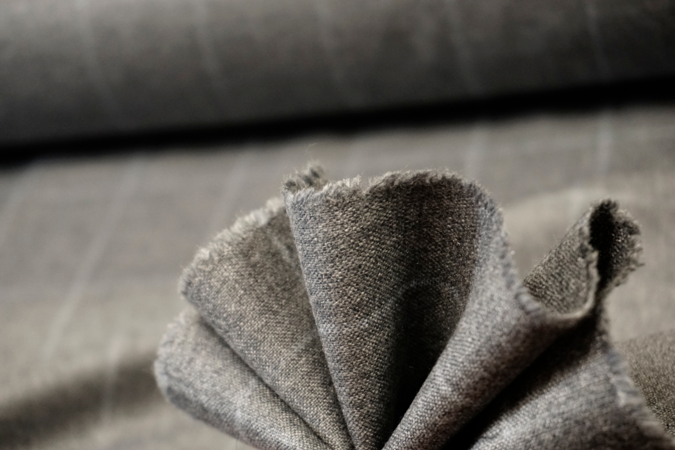 Kaschmir mit Seide - silbergrau