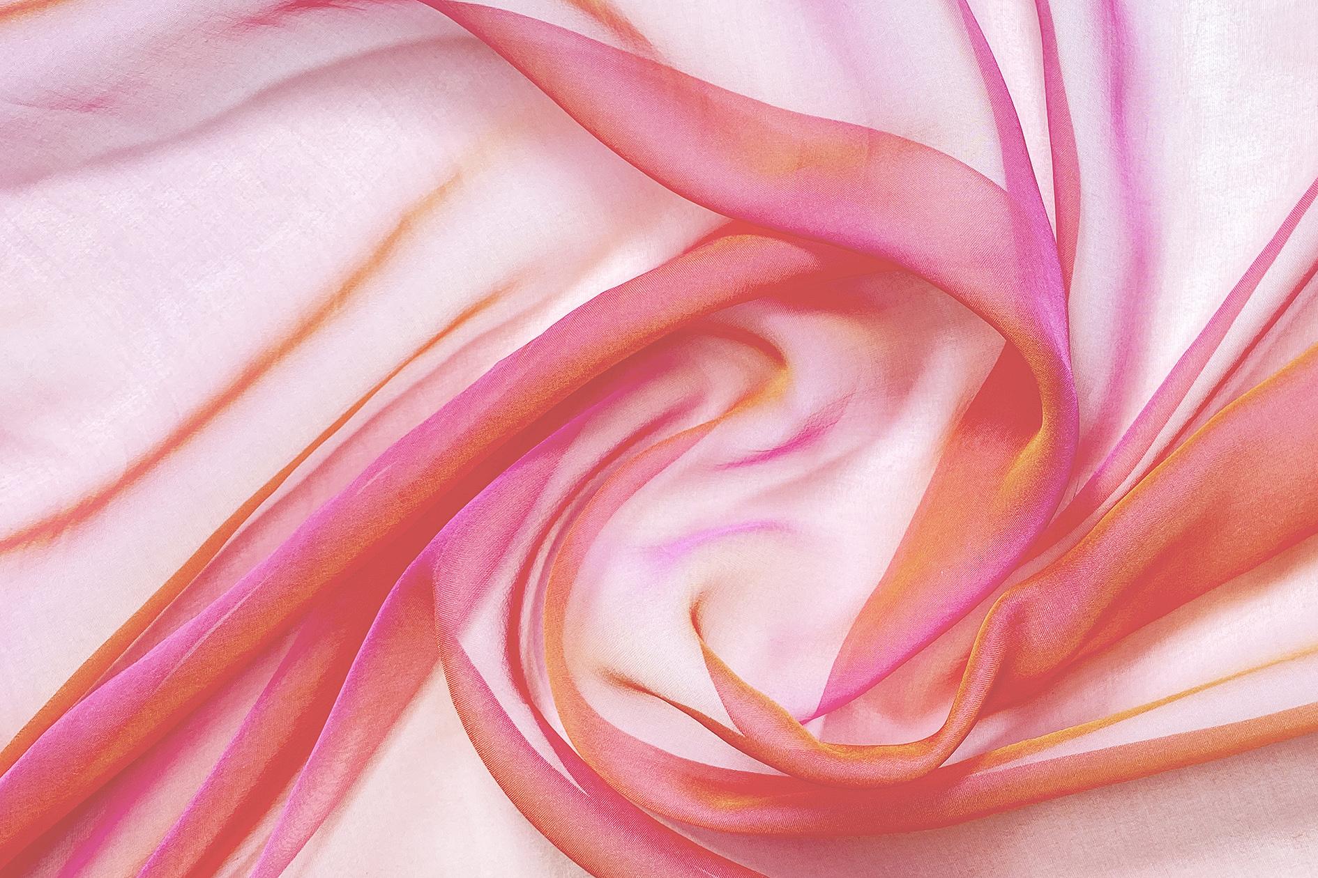 Chiffon changierend rosa-orange