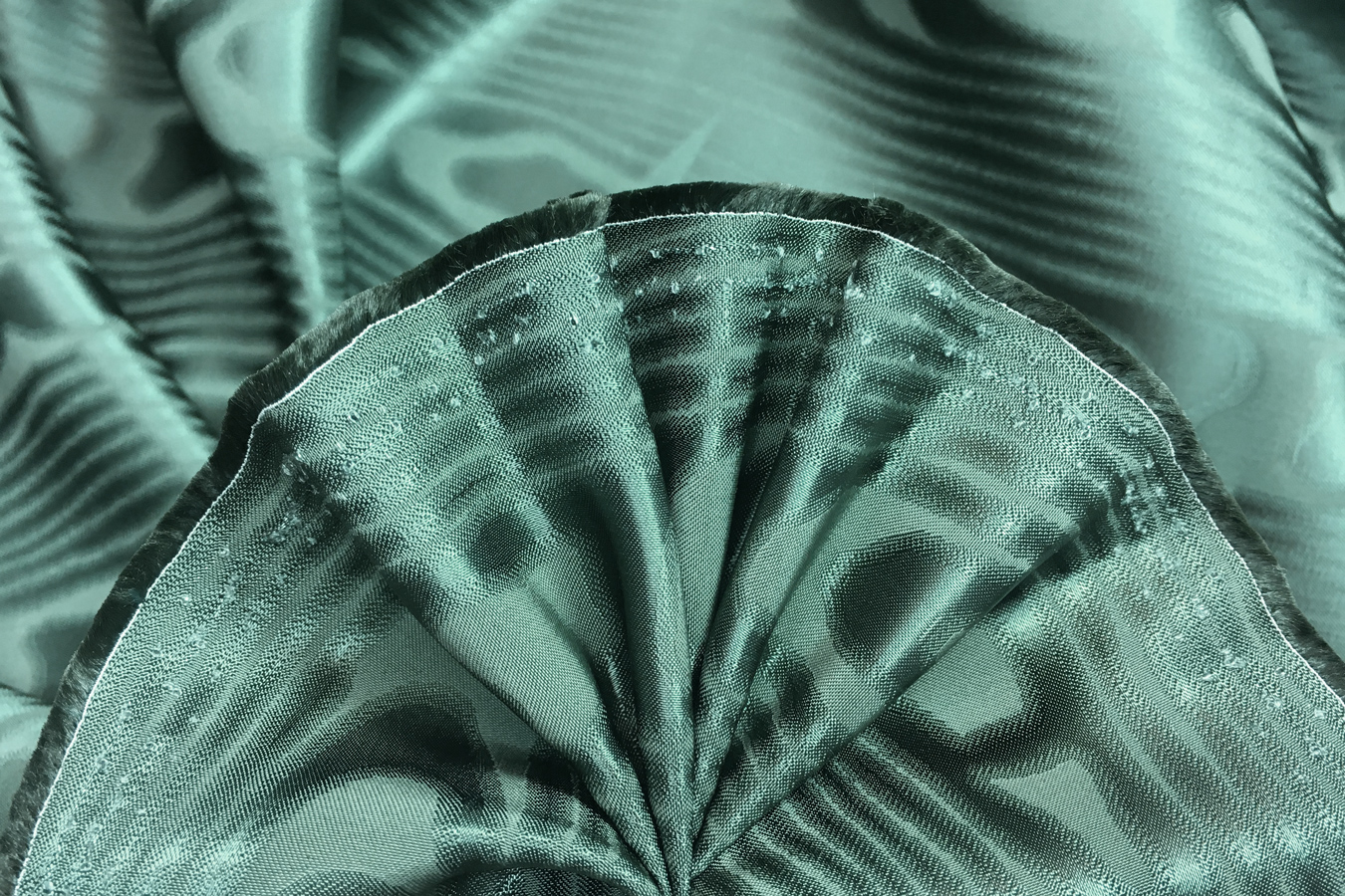 Viskosemoiree - meergrün