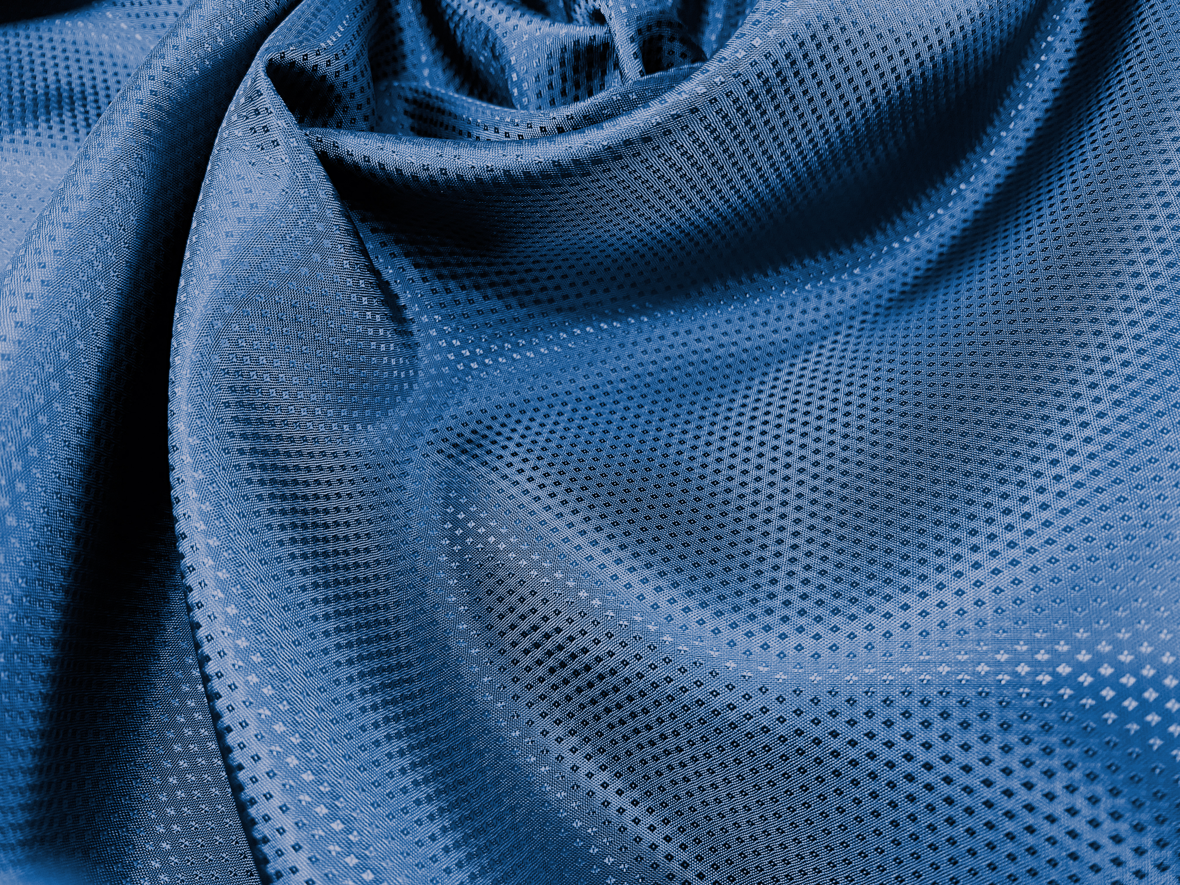 Jacquardfutter matt blau