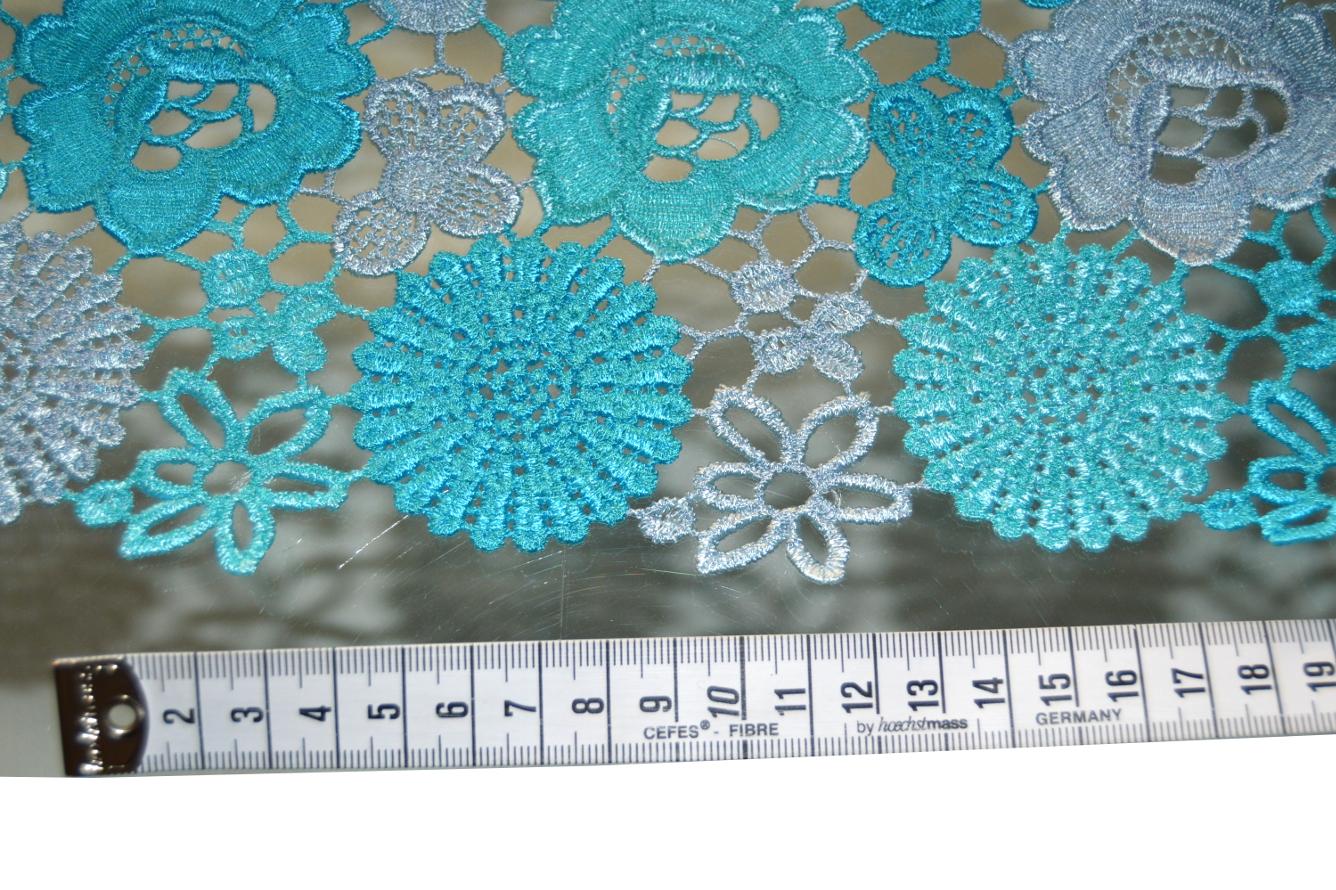 Spitze - türkis und himmelblau