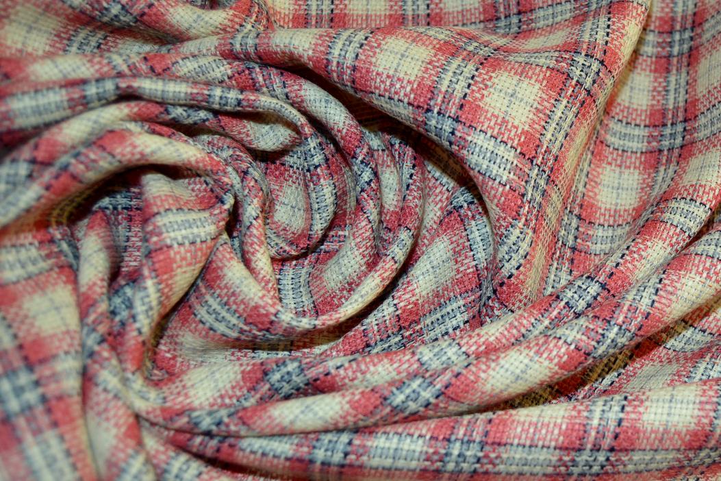 Schurwolle - kariert